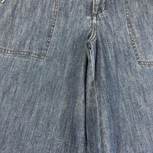 Pilcro Anthropologie Blue Wide Leg Jeans Size 26 High Rise Utility Denim Style - Picture 4 of 16